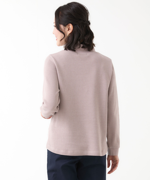 メランジリブ プルオーバー カットソー