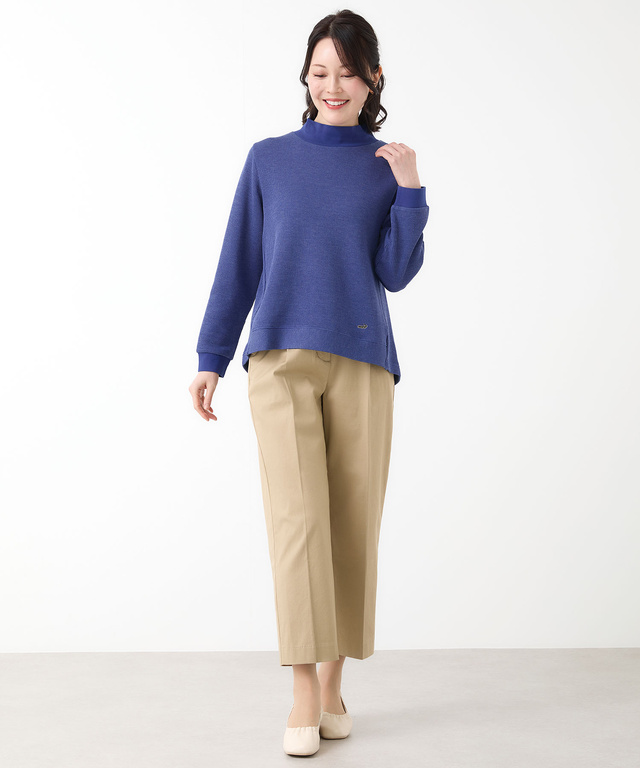 メランジリブ プルオーバー カットソー