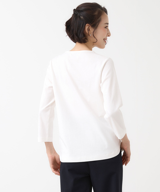 メッセージプリント 七分袖 Tシャツ