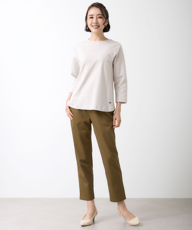 メッセージプリント 七分袖 Tシャツ