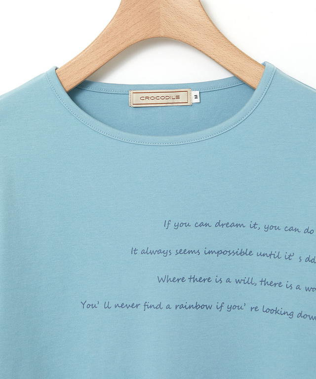 メッセージプリント 七分袖 Tシャツ