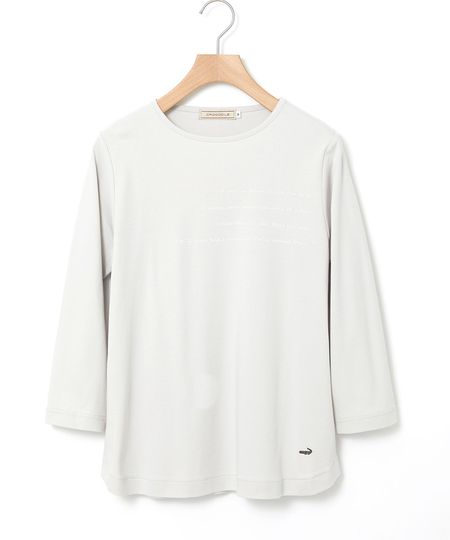 メッセージプリント 七分袖 Tシャツ