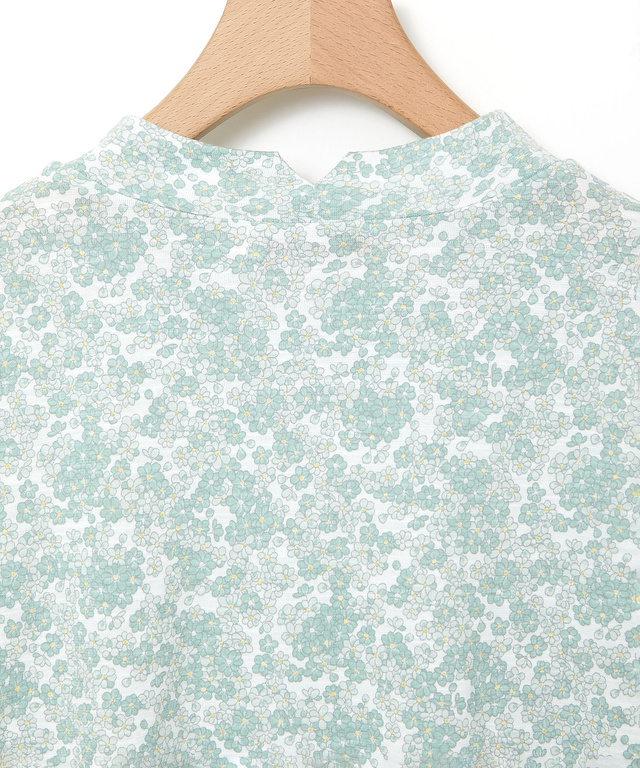 花柄プリント ハイネック プルオーバー