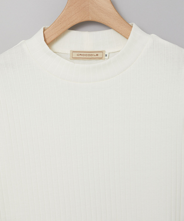 リブ ハイネック タンクトップ