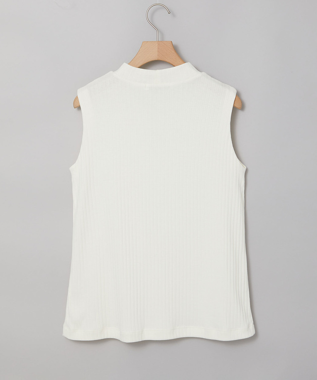 リブ ハイネック タンクトップ