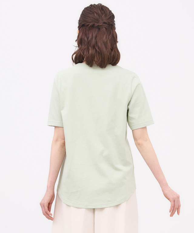 ブローチプリント 半袖 Tシャツ