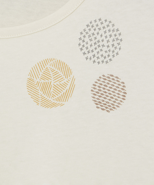 ブローチプリント 半袖 Tシャツ