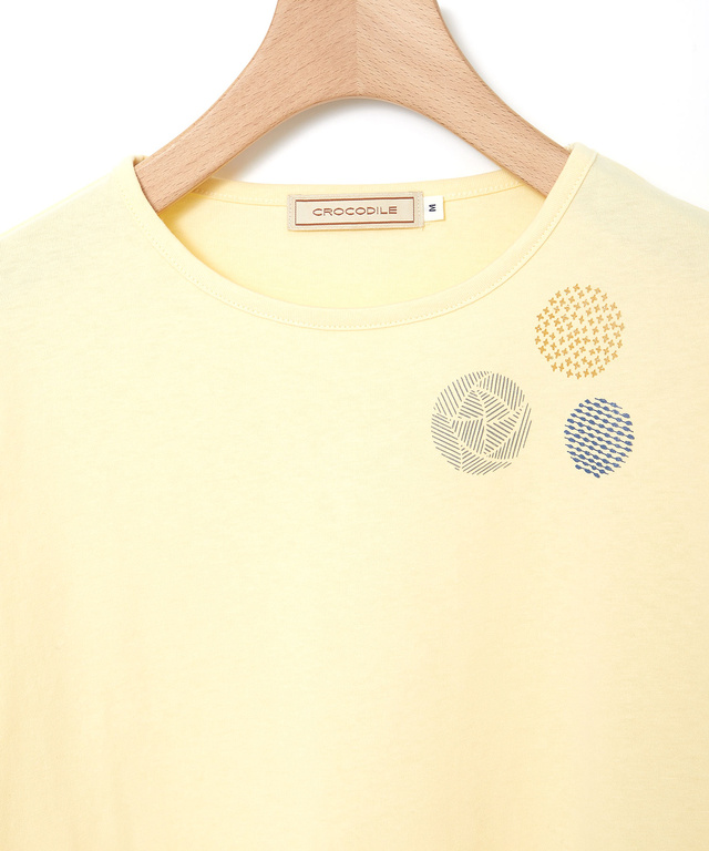 ブローチプリント 半袖 Tシャツ