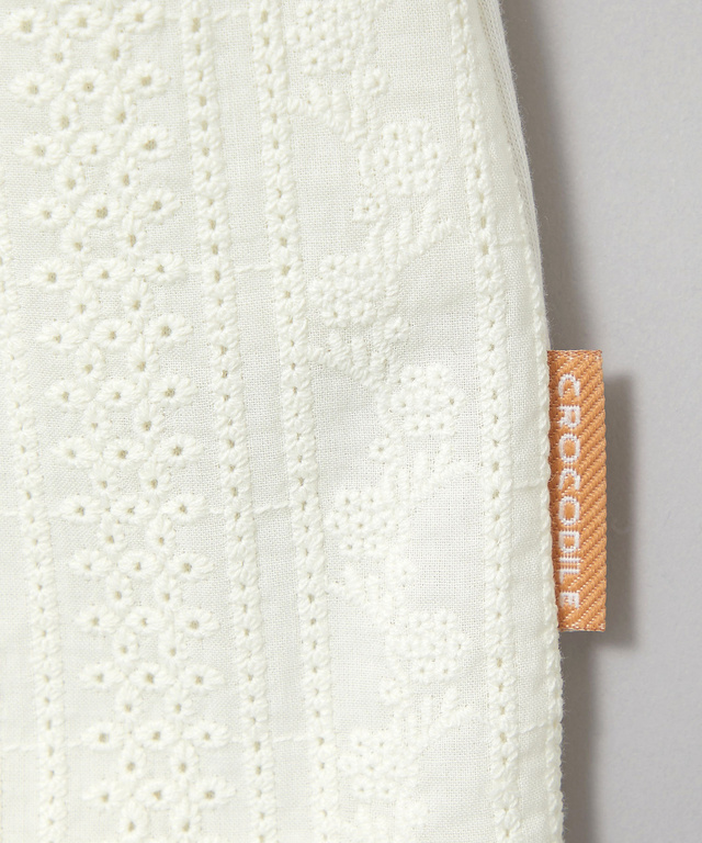 刺繍切り替え 七分袖 カットソー