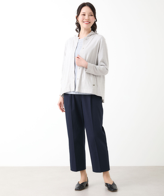 スノーコットン フード カーディガン【接触冷感】