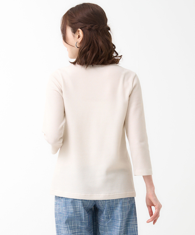 ワッフル 七分袖 カットソー【オンラインショップ・一部店舗限定】