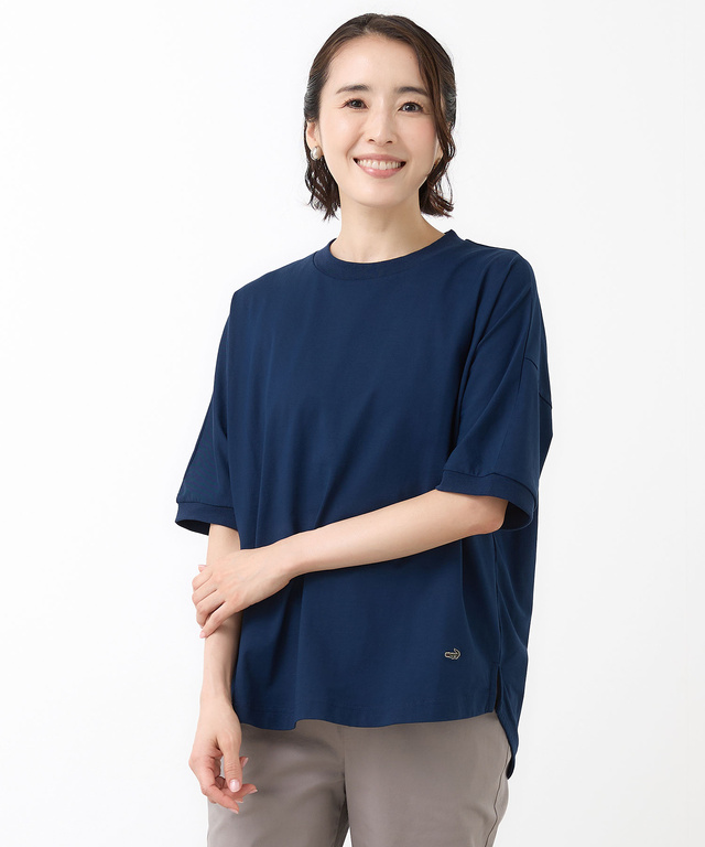 ドルマンスリーブ 半袖 Tシャツ【接触冷感】【UVカット】