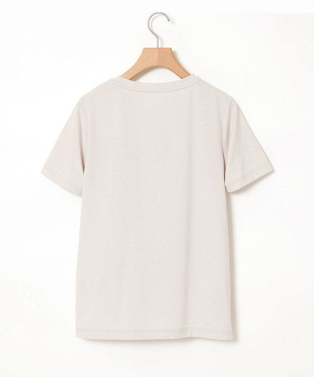 プレーティング天竺 スタンププリント Tシャツ