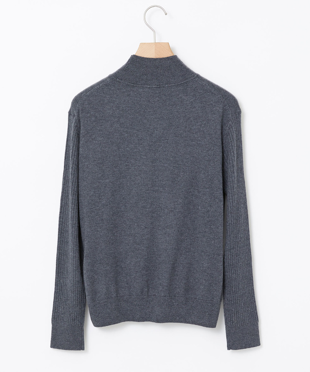 ウールブレンド アゼハイネック ニットカットソー【手洗いOK】