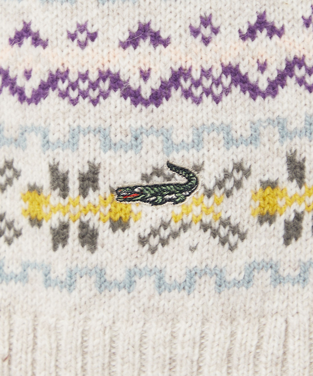 ウールブレンド フェアアイル柄 ニット ベスト【手洗いOK】