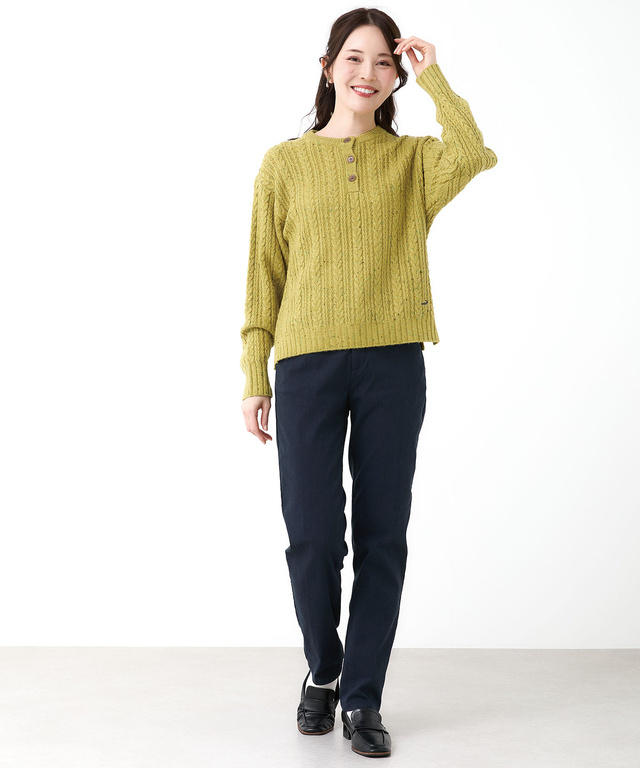 ウールブレンド ネップ ニット【手洗いOK】