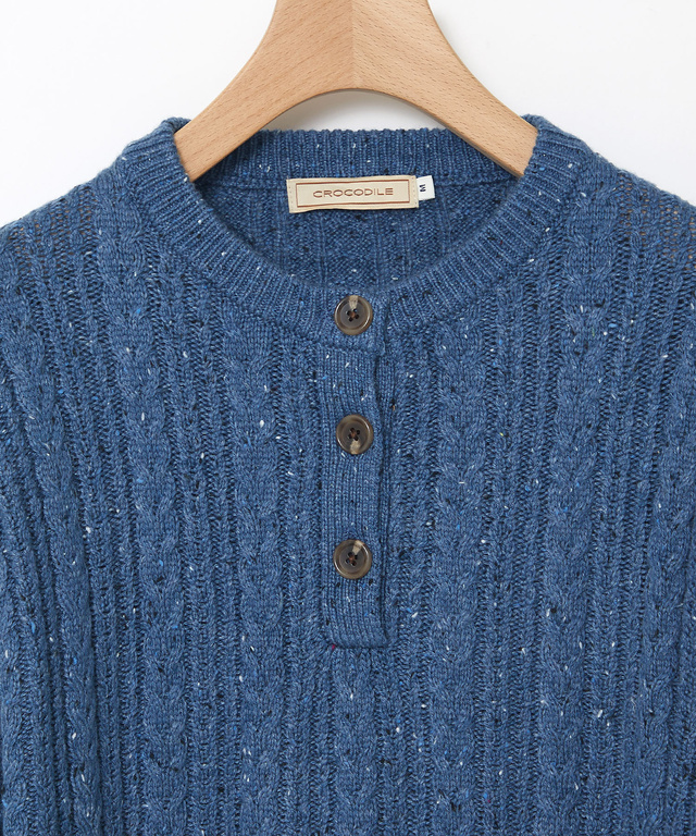 ウールブレンド ネップ ニット【手洗いOK】