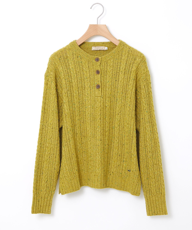 ウールブレンド ネップ ニット【手洗いOK】