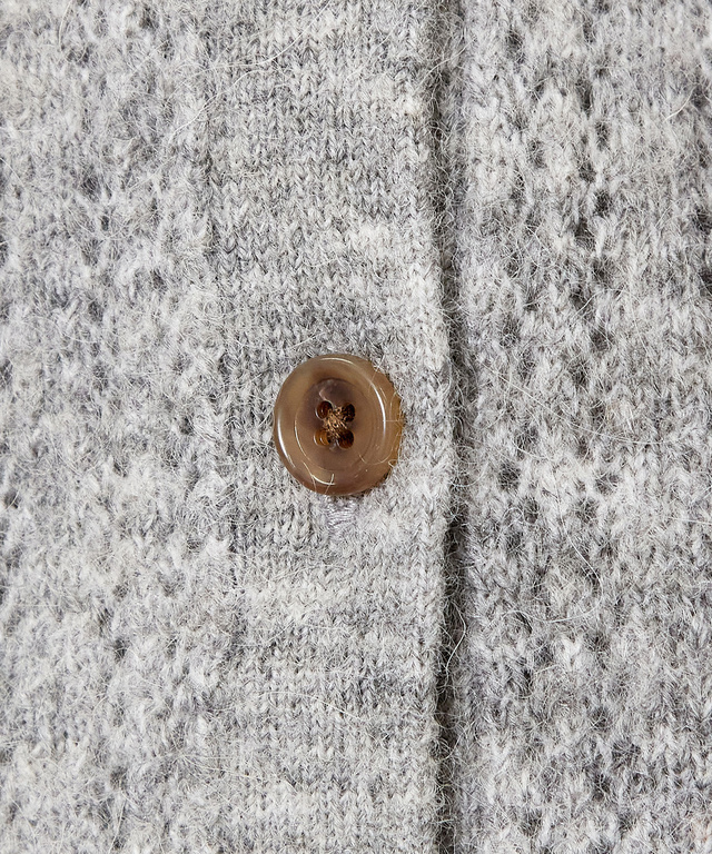 ウールブレンド ケーブル ニットカーディガン【手洗いOK】