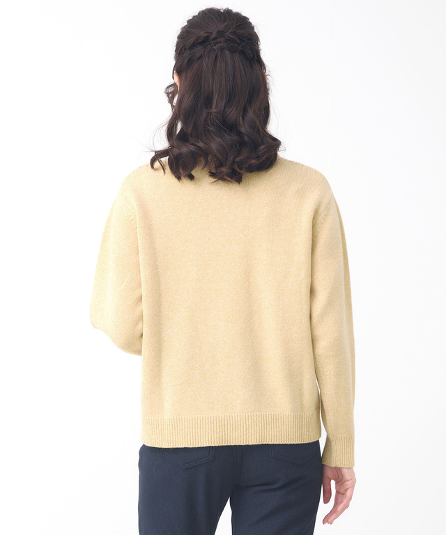 ウール ボトルネック ニット 