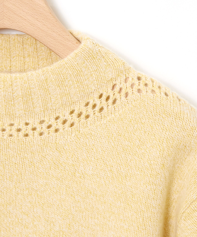 ウール ボトルネック ニット 