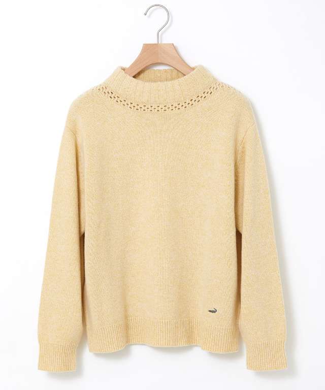 ウール ボトルネック ニット 