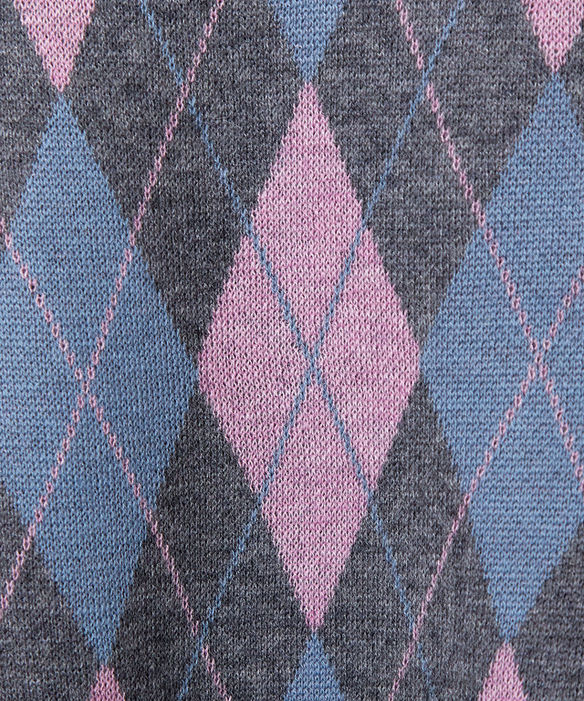 ウールブレンド アーガイル柄 ニット【手洗いOK】