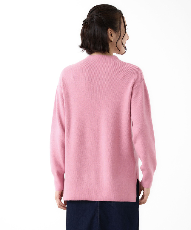 ウールブレンド ボトルネック ニット【手洗いOK】