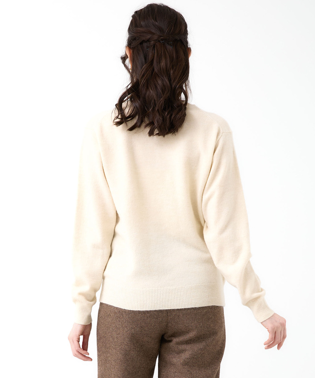 ウールブレンド アーガイル柄 ニット【手洗いOK】