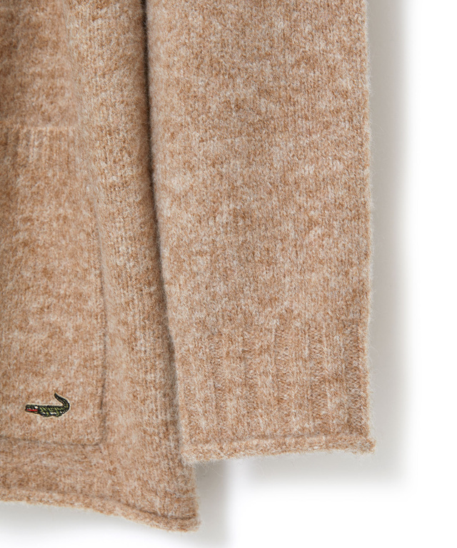 ウールブレンド ラグランスリーブ ニットカーディガン【手洗いOK】