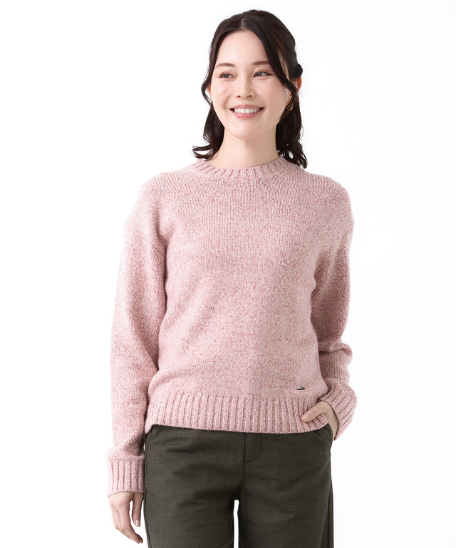 ウールブレンド カラーネップ ニット【手洗いOK】