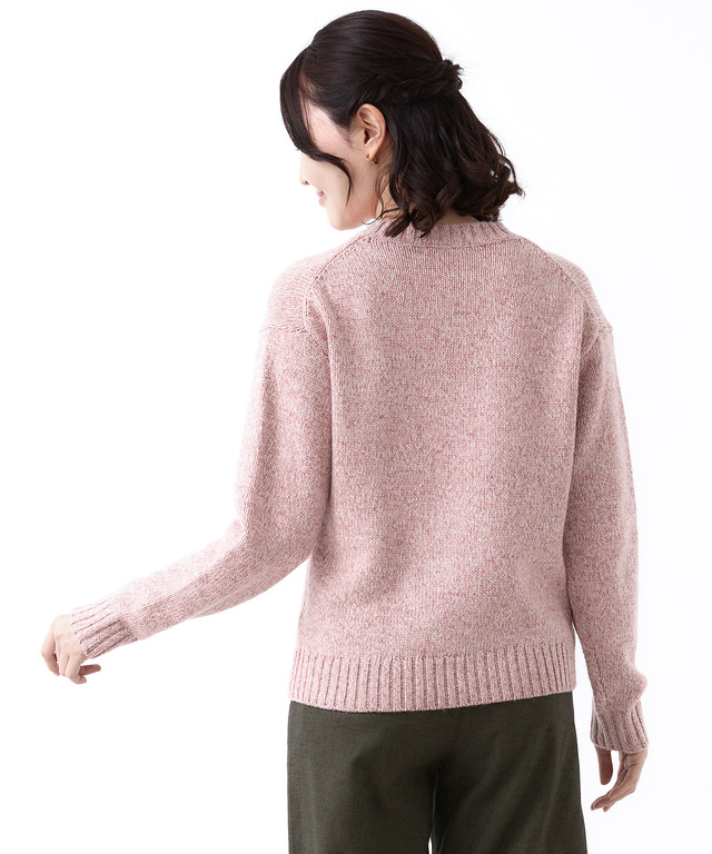 ウールブレンド カラーネップ ニット【手洗いOK】