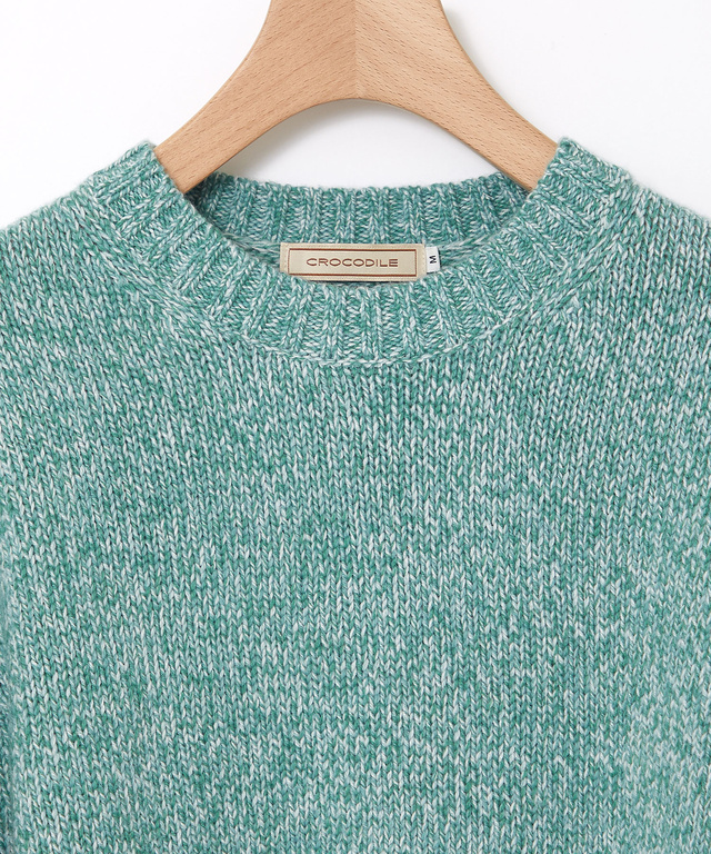 ウールブレンド カラーネップ ニット【手洗いOK】