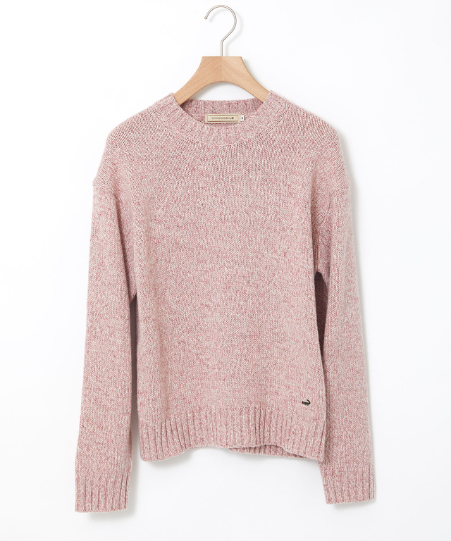 ウールブレンド カラーネップ ニット【手洗いOK】