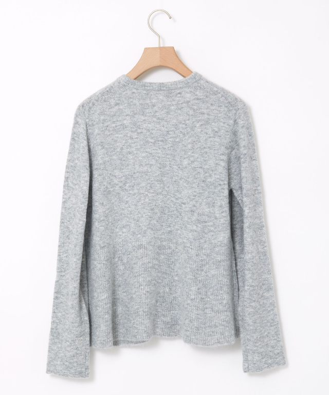 ウールブレンド フレア ニットカーディガン【手洗いOK】