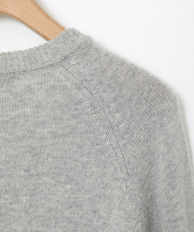 ウールブレンド ヘンリーネック ニット