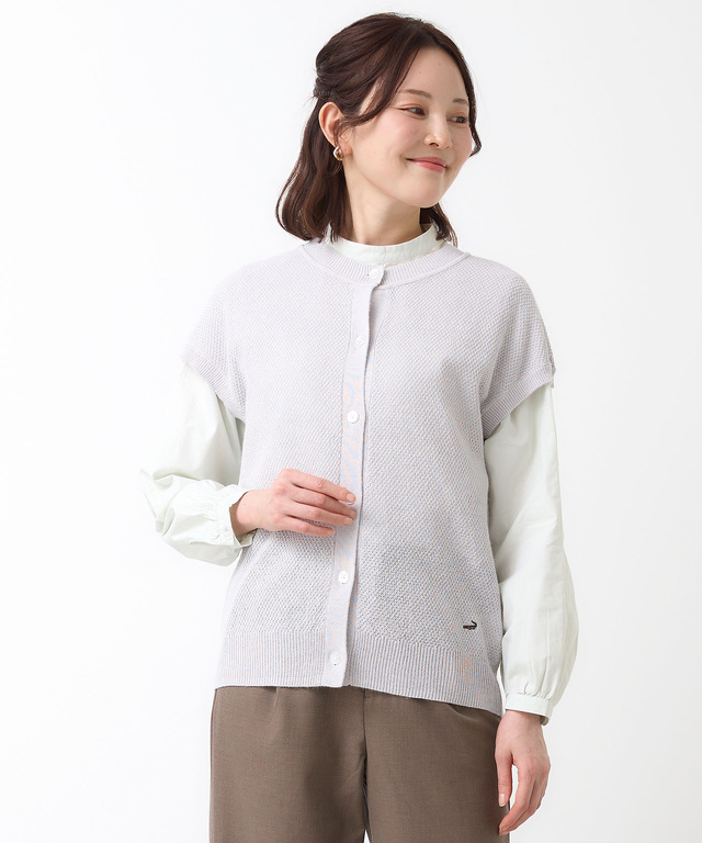 ペーパーヤーン ニット ベスト【手洗いOK】