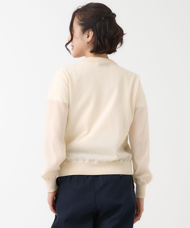 クロコダイルタータン ジップ カーディガン