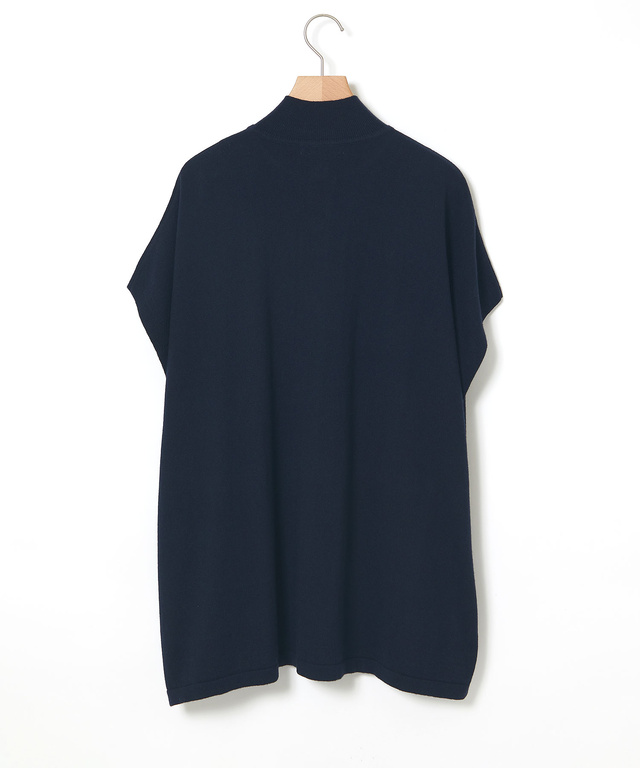 ウールブレンド ニット ポンチョ