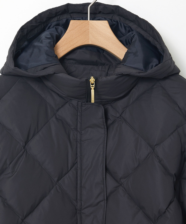 2WAYフード キルトダウン ジャケット【撥水加工】