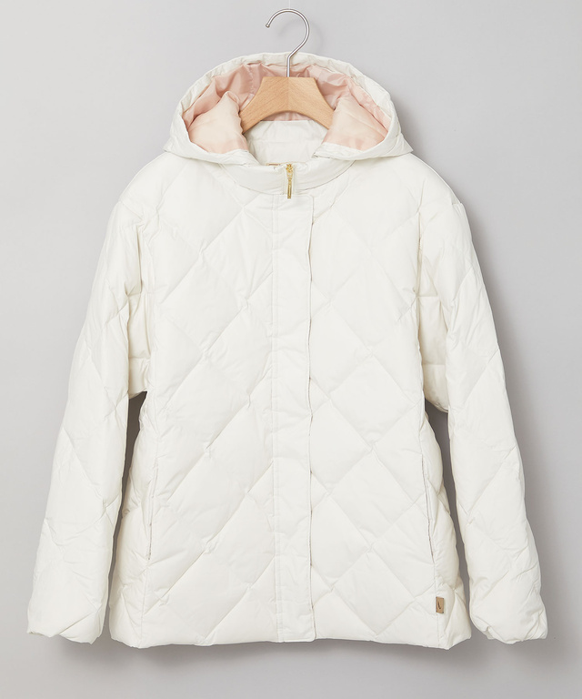 2WAYフード キルトダウン ジャケット【撥水加工】