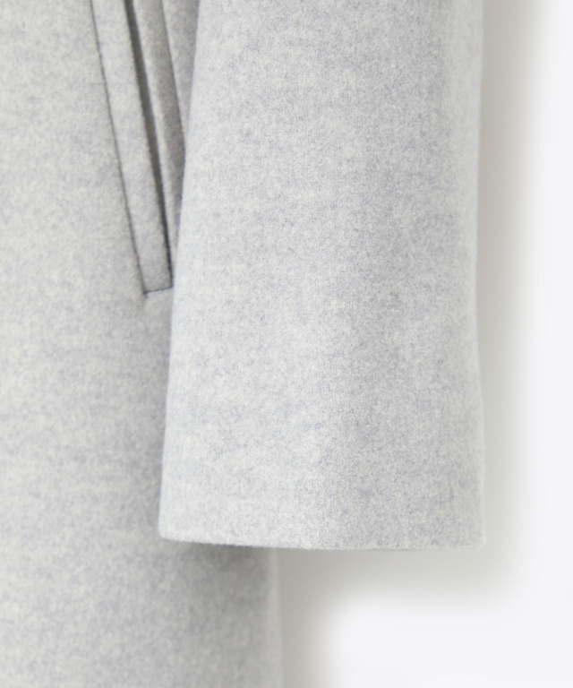 ウールライク フード付き コート 