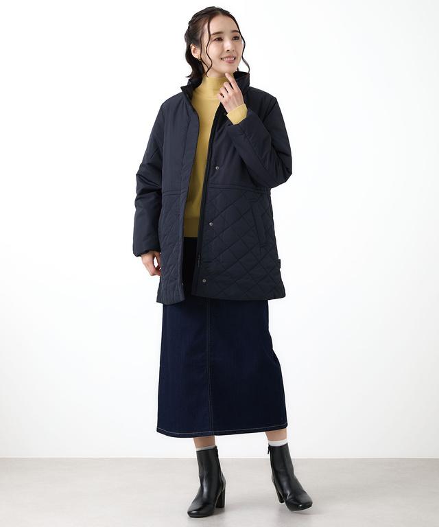 キルティング切り替え 中綿 ジャケット【撥水加工】