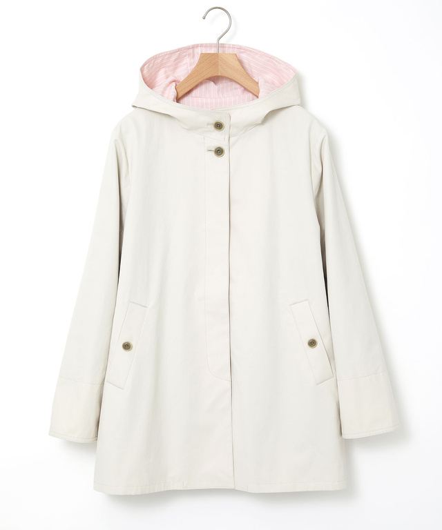 ストライプ バイカラー コート