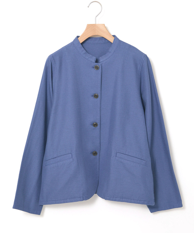 ツイル マオカラー ジャケット【手洗いOK】