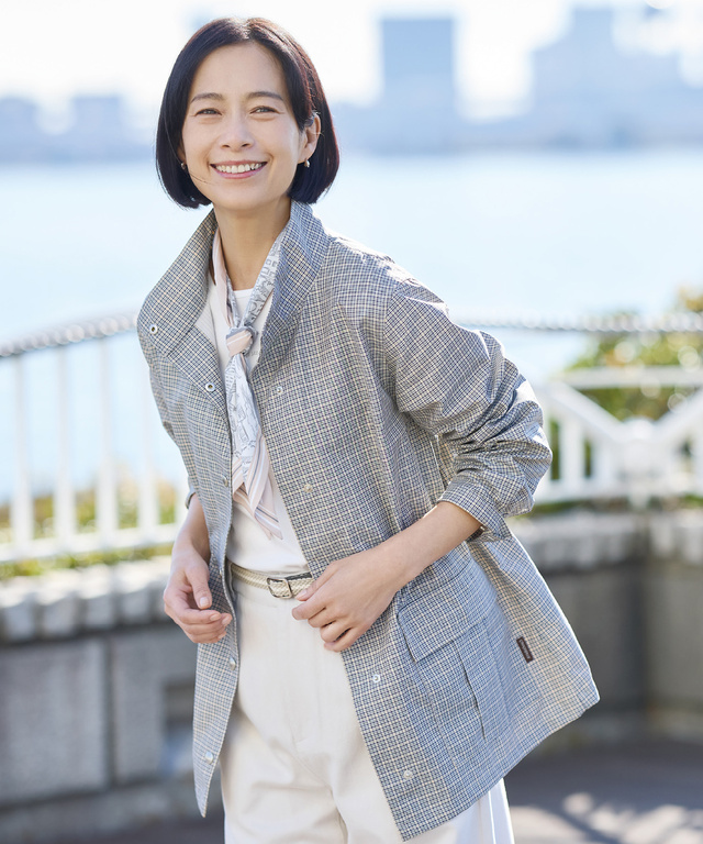 ブルームタータン ミドル丈 コート【手洗いOK】