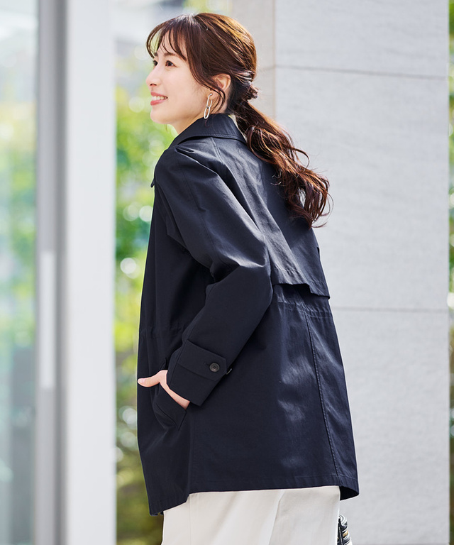 スピンドル付き ステンカラーコート【オンラインショップ・一部店舗限定】