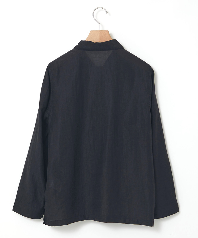 リネンブレンド シャツ ジャケット【手洗いOK】