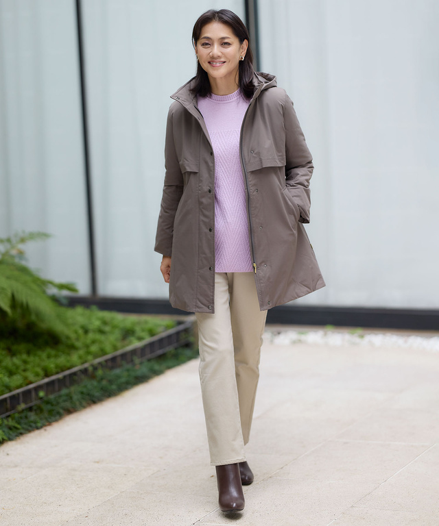 コットンブレンド ストレート パンツ