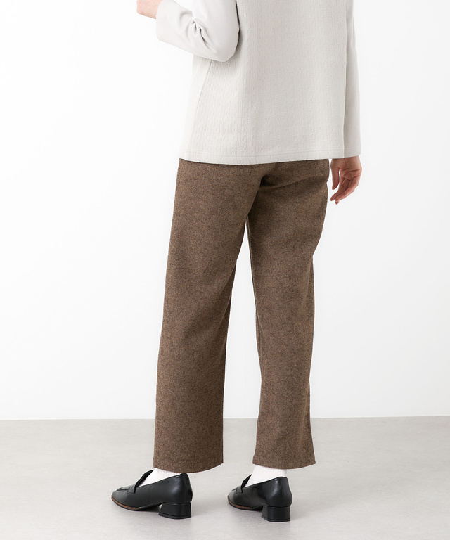 ウールブレンド ストレートパンツ